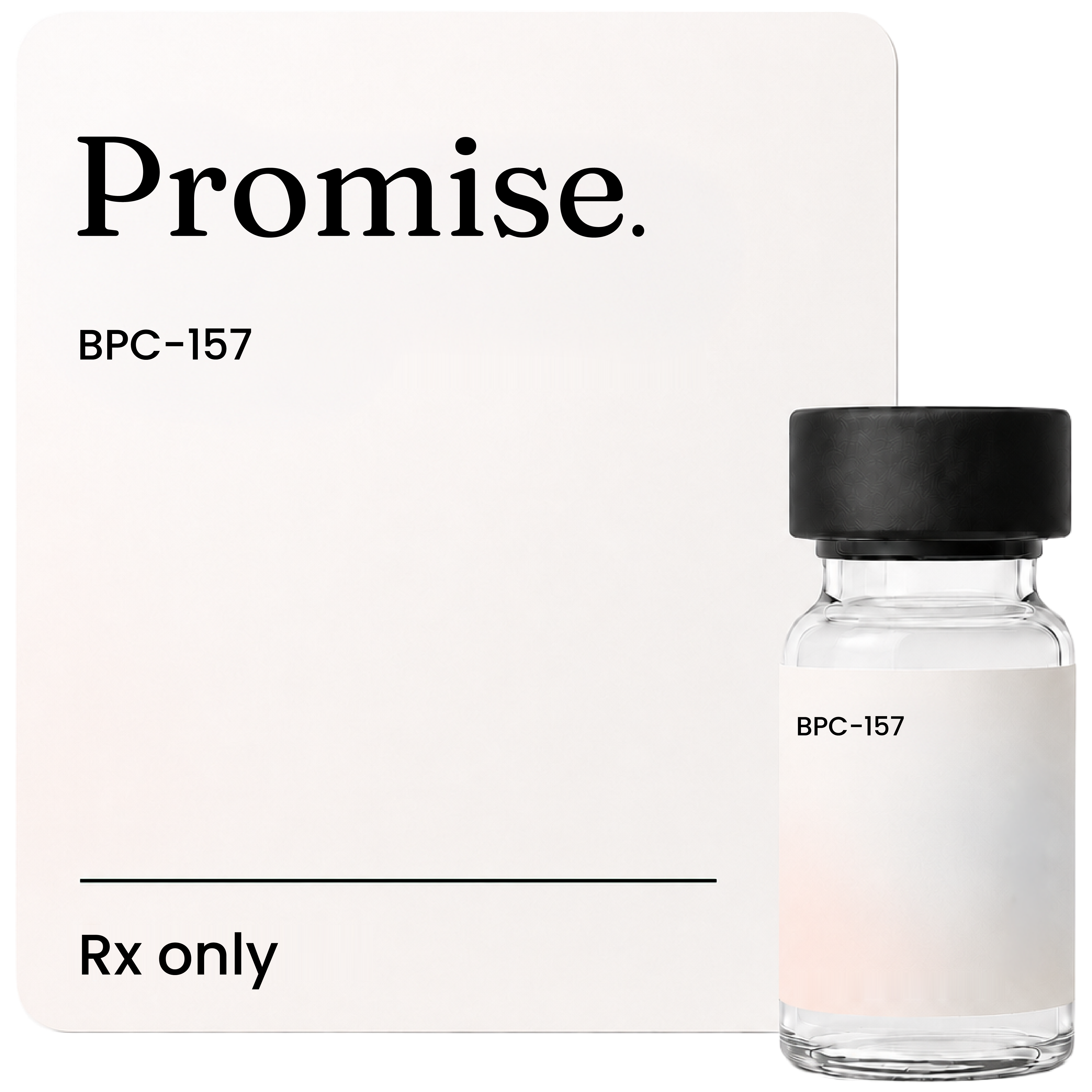 BPC-157 vial and spec card