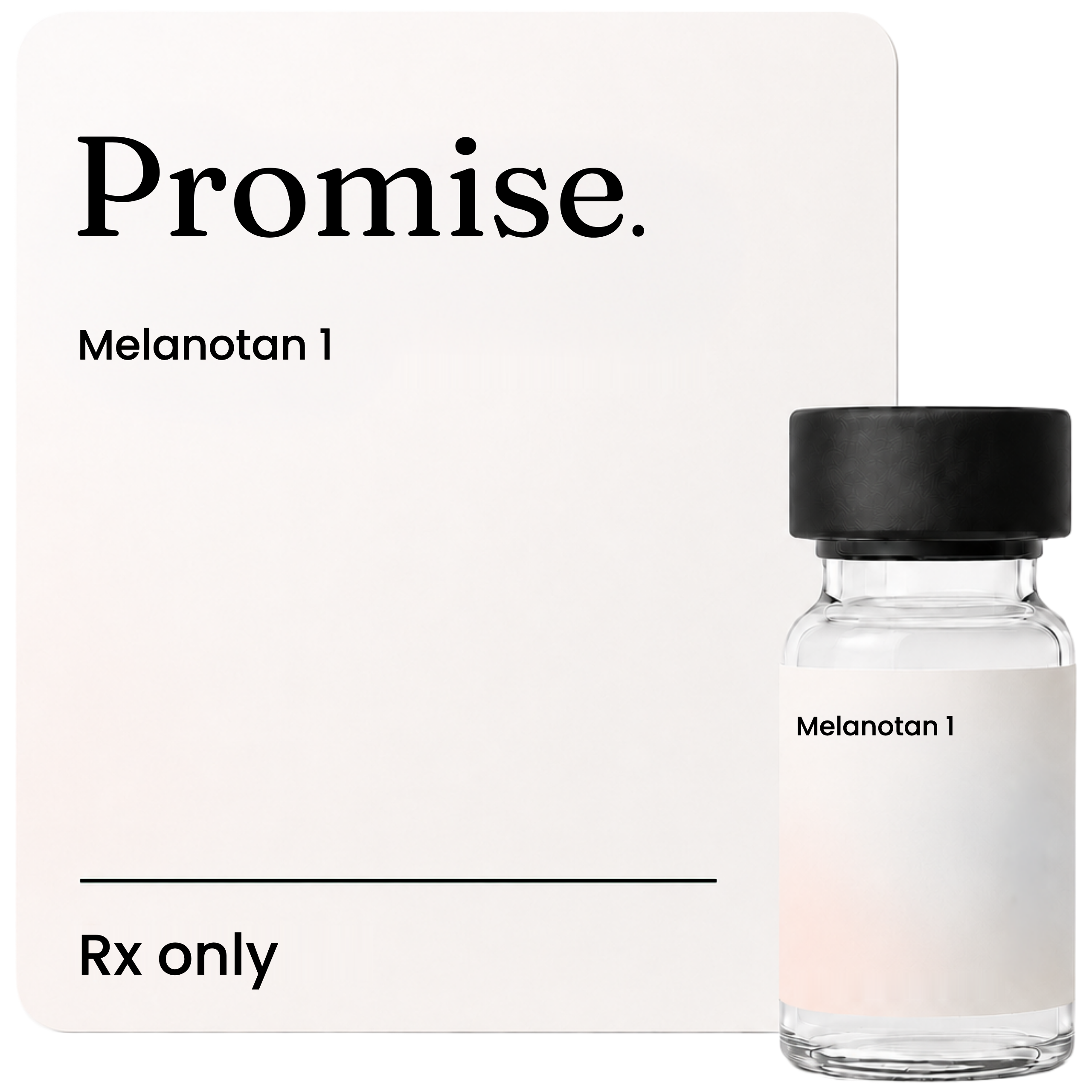 Melanotan I vial and spec card