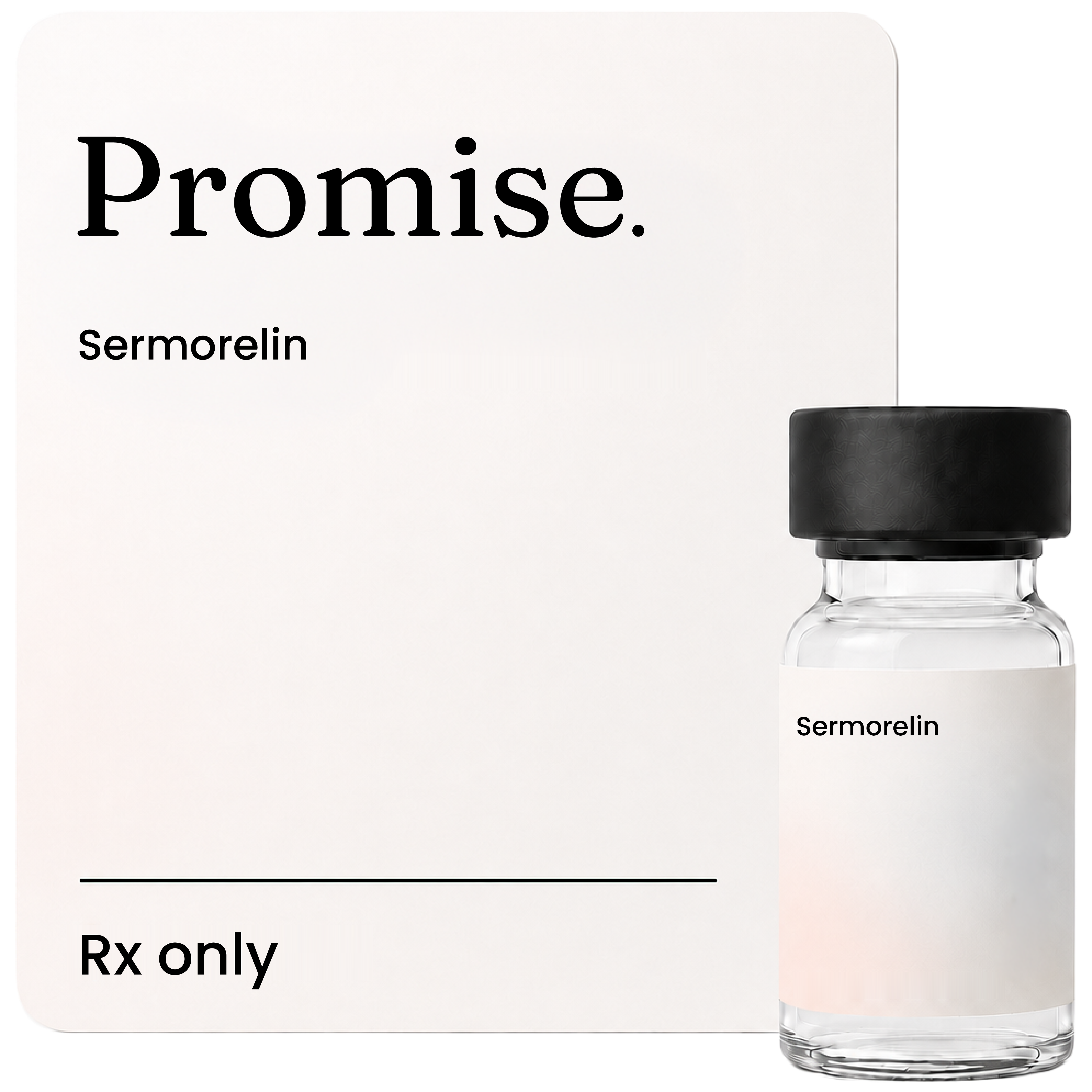 Sermorelin vial and spec card